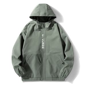 Veste d'hiver personnalisée pour hommes, manteau à capuche de couleur unie avec mode loisirs outillage printemps automne nouveau design en gros - Product Image 2