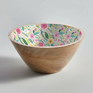Tazón de Madera Tallado a Mano con Forma de Flor, Diseño Rústico con Vetas Naturales, Vajilla de Diseño Personalizado, Recién Llegado - Product Image 5