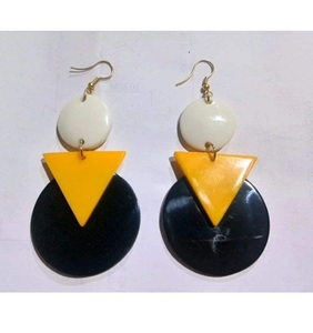 Boucles d'oreilles uniques en résine, bijoux faits à la main, style bohème, légères, parfaites pour les femmes, les adolescentes et les filles - Product Image 1