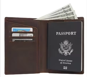 Bulk Wholesale Manufacturer New Genuine Leather <b>Passport</b> Holder Luxury Travel <b>Wallet</b> Full Grain Leather Cover Case LPH-0325 - Product Image 1