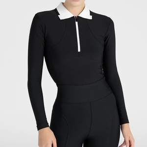High Quality 4way Stretch Horse Riding Equestrian Shirt Top Base Layer Competition Show Shirt <b>Polo</b> Soft Feel Technical Fabric - Product Image 5