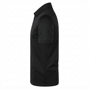 Chemise Homme Noire Unie 100% Coton Manches Courtes Décontractée Business Golf Sport Séchage Rapide Respirante Coupe Ajustée - Product Image 5