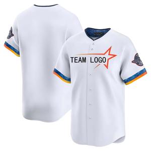 Maillots de baseball personnalisés de haute qualité 2026 pour adolescents, grandes tailles, vente en gros, bleus, Ligue américaine, respirants, sublimation UV - Product Image 2