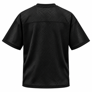 Wholesale <b>Men</b> Mesh Jersey T Shirt Heavy Weight Breathable Football Jersey Tee Drop Shoulder Custom <b>Men's</b> Athletic Mesh Shirt - Product Image 2
