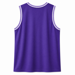 WARPRO Conjunto Deportivo Unisex Morado sin Mangas, Camiseta y Pantalones Cortos, Poliéster que Absorbe la Humedad, Ropa de Baloncesto para Todas las Temporadas - Product Image 2