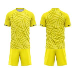 ชุดฟุตบอลฤดูร้อน โพลีเอสเตอร์ 100% ป้องกันแบคทีเรีย ออกแบบเองได้ พิมพ์ลายแบบ Sublimation เสื้อฟุตบอล บริการ OEM - Product Image 3