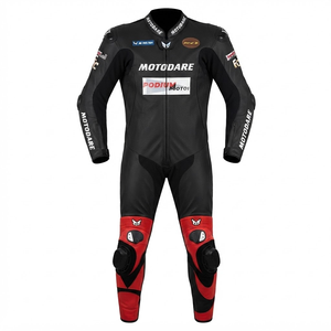 Combinaison de moto en cuir sur mesure de qualité supérieure MotoCP Racing 1 pièce, équipement de conduite avec bosse niveau 2 CE, fabriquée sur mesure - Product Image 1