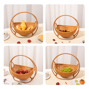 Cesta de Almacenamiento de Mimbre Plástico Personalizable, Directo de Fábrica, para Frutas y Verduras, para Picnics y Uso en Exteriores - Product Image 2