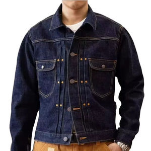 Chaqueta Vaquera para Hombre, Resistente, Sin Forro, Estilo Western Vintage, Clásica de Invierno, Vaquera, Ecológica, de Algodón, Casual, con Botones, Estilo Urbano - Product Image 1