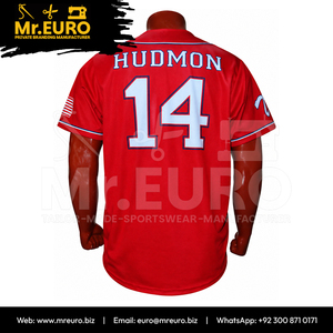 เสื้อเบสบอล Wasco แบบสั่งทำได้ ยูนิเซ็กซ์ แขนสั้น คอวี ติดกระดุม พิมพ์ลายแบบ Sublimation ระบายเหงื่อได้ดี สำหรับผู้ใหญ่ ทุกฤดู 100% - Product Image 5