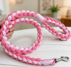 Premium Heavy Duty Eco-Friendly 100% Cotton <b>Dog</b> <b>Leash</b> with Bowknot Decoration - Product Image 1
