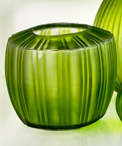 Porte-bougie moderne en verre doré avec motif de feuille gravé, résistant à la chaleur, décoration d'intérieur - Product Image 3