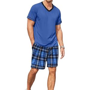 Conjunto de Pantalones Cortos y Camiseta de Manga Corta con Cuello en V, Tejido Transpirable, Deportivo e Informal para Hombre, con Logotipo Personalizado OEM - Product Image 3