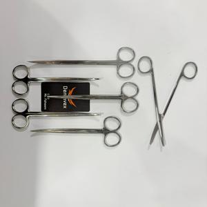 Tijeras de gasa para vendajes de acero inoxidable de 14 cm, pinzas hemostáticas rectas/curvas, consumibles KEWO de Dentavex - Product Image 5