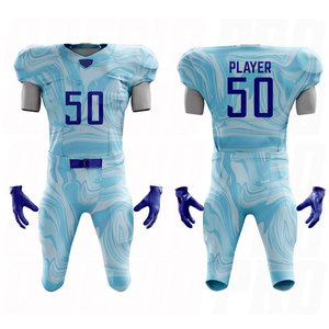 ชุดยูนิฟอร์มอเมริกันฟุตบอลสำหรับผู้ใหญ่แบบพรีเมียม คุณภาพสูง ขนาดสั่งทำได้ ระบายอากาศได้ดี แห้งเร็ว พร้อมสกรีนชื่อทีม - Product Image 1