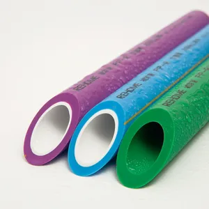 Tubos de agua de plástico PPR, tuberías antibacterias de doble capa para suministro de agua potable