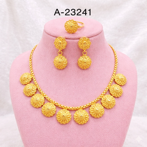 Conjunto de Joyería de Moda Africana Inspirada en la India, Chapado en Oro/Plata con Aleación de Cobre y Circonitas, de MOLL JEWELLERS, Modelo A-23231, el Mejor Compra del 2024 - Product Image 1