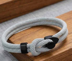 Minimalist Braided Leather and Cotton Children's Cute <b>Bracelet</b> Durable Handcrafted Adjustable Cord for Anniversary - Product Image 1