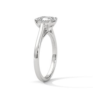 Anillo de Oro Blanco de 14K con Diseño Elegante, Oxidado, con Corte Princesa Brillante, Anillo de Compromiso Solitario, Certificado GRA, Joyería para Mujer - Product Image 2