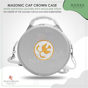 Bordado a máquina de la Orden del Círculo Dorado en blanco con correa - Product Image 4