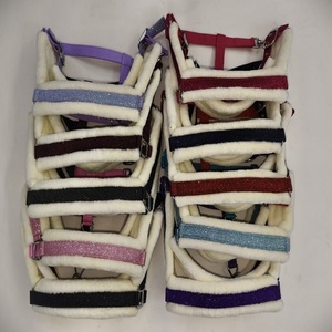 Premium Horse Accessory Nylon Halter with Fur Padded Head Collar Equine <b>Halters</b> - Product Image 1