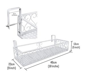 Rust Resistant Powder Coated Iron Hanging <b>Planter</b> Modern Square Design for Indoor Outdoor Balcony Use - Product Image 5