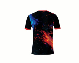 T-shirt décontracté à motif uni en tissu 100% polyester tricoté 180g avec impression par sublimation intégrale - Product Image 3