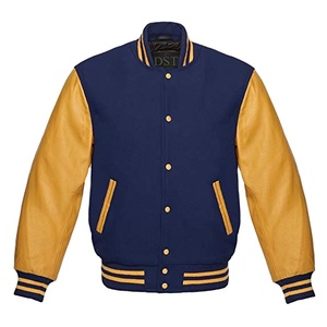 Meilleure vente sur mesure Letterman Top Baseball doudoune veste haute laine cuir manches Stand nouveauté approvisionnement en gros - Product Image 1