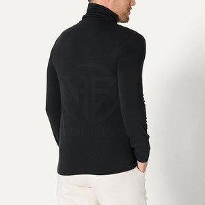 Trendy Simple Casual Top Turtle Neck <b>Shirt</b> Soft <b>Stretch</b> Fabric Raised Neck Long Sleeve Design <b>Men</b> Turtle Neck <b>Shirt</b> - Product Image 4