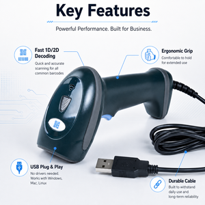 TOTINFO MRZ OCR <span class=keywords><strong>2D</strong></span> Lecteur de codes-barres portable 1280x800 CMOS USB COM KBW UART Lecteur de codes QR Bee2H en stock - Product Image 3
