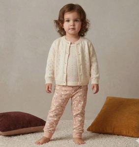 Pantalons pour bébés filles, qualité supérieure, tissu extensible doux, imprimé tulipes, prix promotionnel, prix fabricant. - Product Image 2