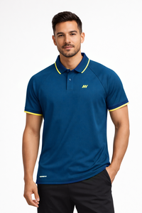 Camiseta Polo Deportiva Personalizada para Hombre, 100% Poliéster, Manga Corta Raglán, Corte Atlético, Secado Rápido, Transpirable, para Entrenamiento Deportivo, OEM - Product Image 6