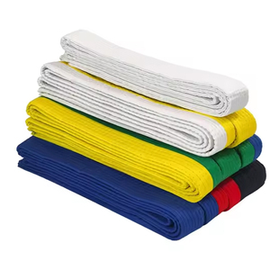 Cinturón de Artes Marciales para Karate, Taekwondo, Judo y Aikido - Cinturón de Rango Elástico de Algodón 100% Resistente para Adultos - Product Image 2