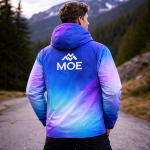 Chaqueta cortavientos térmica para hombre con efecto de cambio de color, revestimiento impermeable, con capucha, de nailon, proveedor OEM. - Product Image 4