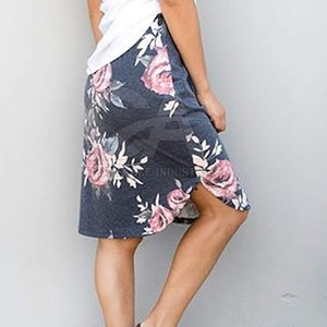 Falda Larga Recta para Mujer Talla Grande, Tela Suave, Uso Diario Informal, Falda Elegante de Corte Recto para Mujer Talla Grande - Product Image 2