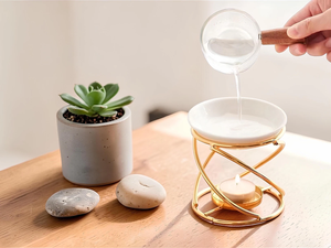 Lampe chauffe-bougie électrique en métal de qualité supérieure, diffuseur de parfum d'ambiance pour la maison - Product Image 3