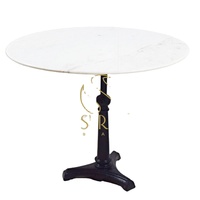 Table basse ronde en marbre de style industriel moderne avec base en fer rotative SUREN SPACE SS3589 pour le mobilier de salon