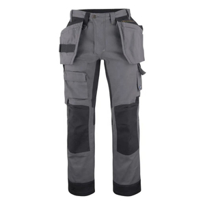Pantalon de travail robuste avec poche porte-outil, pantalon cargo pour le bâtiment, pantalon de travail utilitaire avec genouillères, en polycoton renforcé - Product Image 1
