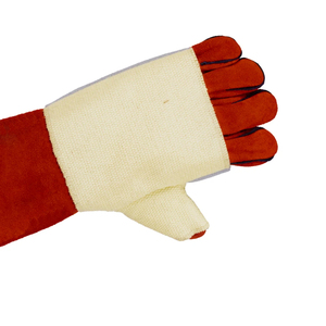 Welding <b>Gloves</b> Kevlar Stitching Leather Work Protection <b>Gloves</b> <b>Red</b> Leather Welding <b>Gloves</b> Long Sleeve Gauntlet Style <b>Gloves</b> - Product Image 6