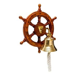 Cloche de bateau nautique murale en fer avec finition thermolaquée pour décoration murale, pour accrocher au mur, pour décoration intérieure, pour offrir en cadeau - Product Image 4