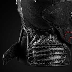 Guantes de carreras de cuero de dedo completo, negros, blancos, rojos, con malla transpirable y protección para los nudillos, para montar, unisex. - Product Image 5