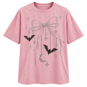 T-shirt unisexe surdimensionné personnalisé pour Halloween avec strass, motif graphique scintillant, streetwear, chemise de fête, costume - Product Image 3