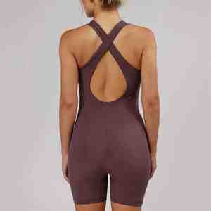 Nouveauté 2026 : Ensemble de sport et de yoga pour femme, color block, asymétrique à une épaule, taille haute, effet push-up fessier - Product Image 5