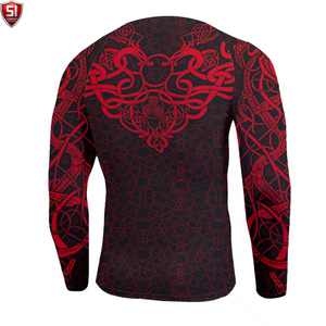 Unisex <b>Long</b> <b>Sleeve</b> <b>Compression</b> <b>Shirt</b> Crew Neck Sublimation Printed Quick Dry Breathable Full <b>Sleeve</b> Sports Body - Product Image 2