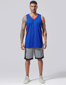 Maillot de basketball réversible en mesh pour entraînement, uniforme d'équipe de basketball, débardeur d'entraînement uni sans manches, double face, athlétique - Product Image 2