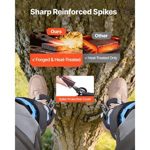 Espuelas de Escalada de Acero de Alta Resistencia con Capacidad de Carga de 350 Libras, Equipo de Arborista para Recolección de Frutas y Escalada de Árboles - Product Image 5