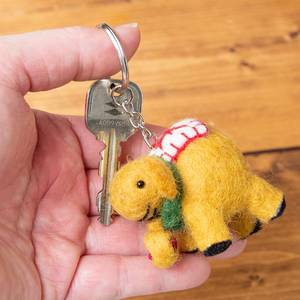 Plush Soft Handmade <b>Cartoon</b> Wool Felt 3D Shape Key Chains & Felted Key <b>Ring</b> - Product Image 1