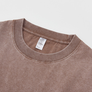 Camisetas de Hombre al por Mayor, Vintage Retro, 250g, Algodón Grueso, Transpirables para Verano, Tallas Grandes, Personalizadas, Ecológicas, Lavado Ácido - Product Image 4