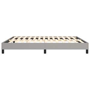 Cadre de lit avec sommier tapissé en tissu gris clair, lit de luxe (modèle américain) - Product Image 6