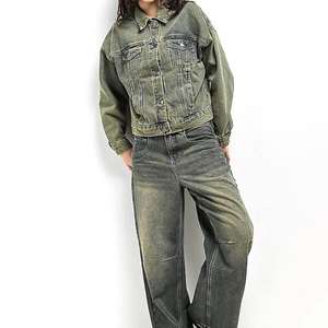 Chaqueta vaquera de invierno para mujer, estilo camionero, vintage, de manga larga, con botones a presión, lavada, para ropa urbana. - Product Image 6